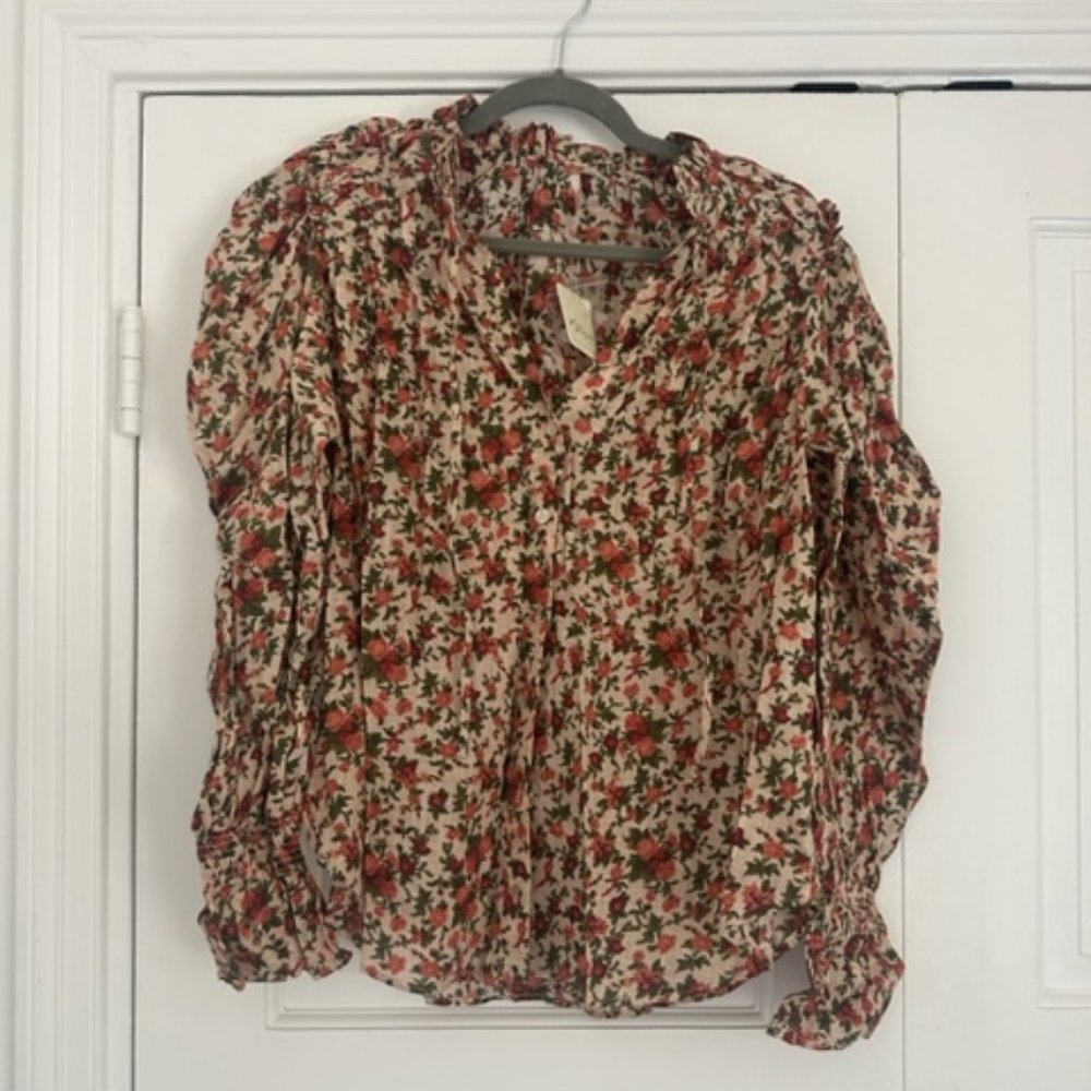 Free People Floral Blouse Size S